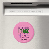 MODERNE BEWERKBARE SCHATTIGEE HOT ROZE AFBEELDING MAGNEET (Insitu (Vaatwasser))