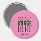 MODERNE BEWERKBARE SCHATTIGEE HOT ROZE AFBEELDING MAGNEET (Voorkant / Achterkant)