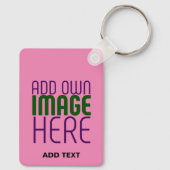 MODERNE BEWERKBARE SCHATTIGEE HOT ROZE AFBEELDING  SLEUTELHANGER (Achterkant)