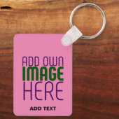 MODERNE BEWERKBARE SCHATTIGEE HOT ROZE AFBEELDING  SLEUTELHANGER (Achterkant)
