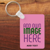 MODERNE BEWERKBARE SCHATTIGEE HOT ROZE AFBEELDING  SLEUTELHANGER (Voorkant)