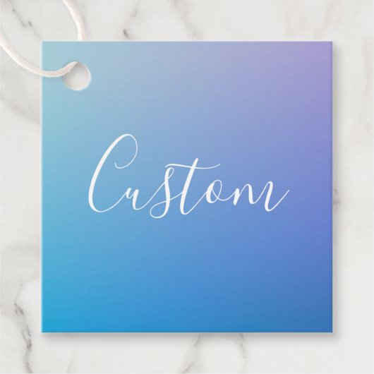 Moderne bewerkbare script schrijven | Kleurrijke O Bedankjes Labels (Voorkant)