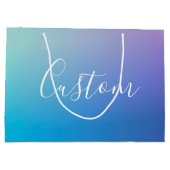 Moderne bewerkbare script schrijven | Kleurrijke O Groot Cadeauzakje (Achterkant)