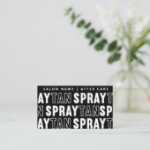 Moderne bewerkbare STenzij Spray Tan Aftercare Car Visitekaartje (Staand voorkant)