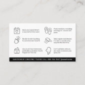 Moderne bewerkbare STenzij Spray Tan Aftercare Car Visitekaartje (Achterkant)