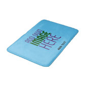 MODERNE BEWERKBARE SWAG SKY BLUE AFBEELDING TEKST  BADMAT (Gekanteld)