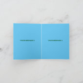 MODERNE BEWERKBARE SWAG SKY BLUE AFBEELDING TEKST BEDANKKAART (Binnen)