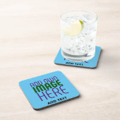 MODERNE BEWERKBARE SWAG SKY BLUE AFBEELDING TEKST BIER ONDERZETTER (Rechterzijde)