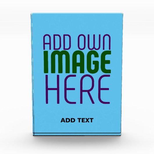 MODERNE BEWERKBARE SWAG SKY BLUE AFBEELDING TEKST FOTOBLOKKEN (Voorkant)