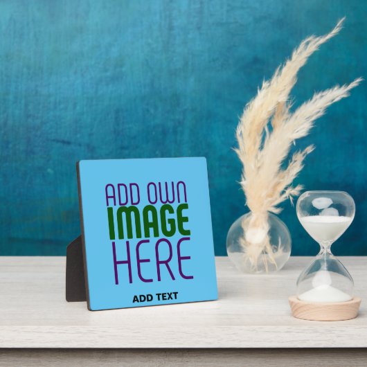 MODERNE BEWERKBARE SWAG SKY BLUE AFBEELDING TEKST FOTOPLAAT (Insitu)