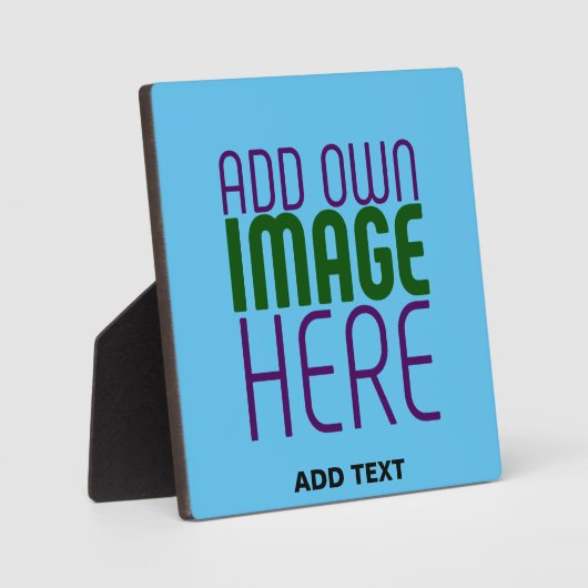 MODERNE BEWERKBARE SWAG SKY BLUE AFBEELDING TEKST FOTOPLAAT (Voorkant)