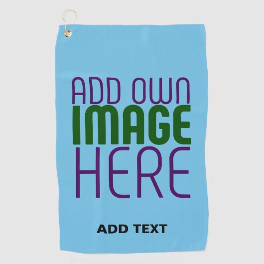MODERNE BEWERKBARE SWAG SKY BLUE AFBEELDING TEKST  GOLFHANDDOEK (Voorkant)
