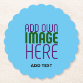 MODERNE BEWERKBARE SWAG SKY BLUE AFBEELDING TEKST  KARTONNEN ONDERZETTERS (Voorkant)