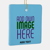 MODERNE BEWERKBARE SWAG SKY BLUE AFBEELDING TEKST KERAMISCH ORNAMENT (Rechts)