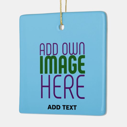 MODERNE BEWERKBARE SWAG SKY BLUE AFBEELDING TEKST  KERAMISCH ORNAMENT (Links)