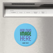 MODERNE BEWERKBARE SWAG SKY BLUE AFBEELDING TEKST MAGNEET (Insitu (Vaatwasser))