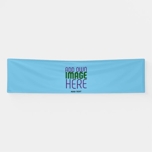 MODERNE BEWERKBARE SWAG SKY BLUE AFBEELDING TEKST SPANDOEK (Horizontaal)
