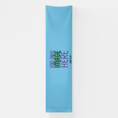 MODERNE BEWERKBARE SWAG SKY BLUE AFBEELDING TEKST SPANDOEK (Verticaal)