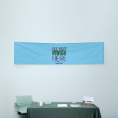 MODERNE BEWERKBARE SWAG SKY BLUE AFBEELDING TEKST SPANDOEK (Beurs)