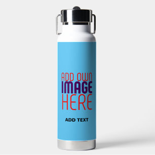 MODERNE BEWERKBARE SWAG SKY BLUE AFBEELDING TEKST  WATERFLES