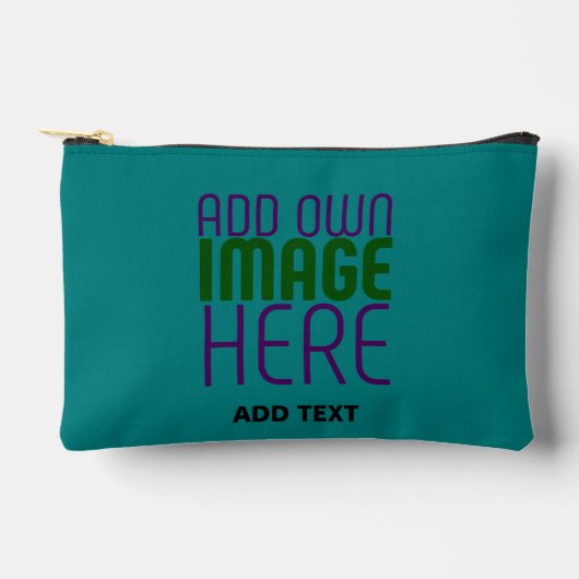 MODERNE BEWERKBARE TEAL GROENE AFBEELDING TEKST SA ETUI (Voorkant)