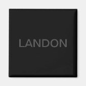 Moderne bewerkbare tekst | Donkergrijs en zwart Magneet (Voorkant)