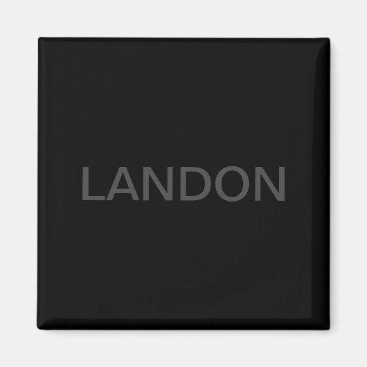 Moderne bewerkbare tekst | Donkergrijs en zwart Magneet (Voorkant)