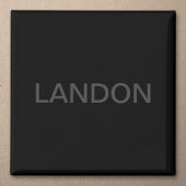 Moderne bewerkbare tekst | Donkergrijs en zwart Magneet