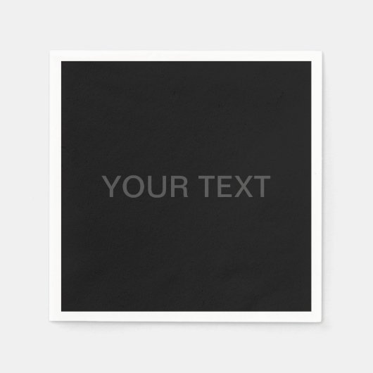 Moderne bewerkbare tekst | Donkergrijs en zwart Servet (Voorkant)
