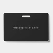 Moderne bewerkbare tekst in stijl frame met witte  badge (Achterkant)