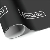 Moderne bewerkbare tekst in witte Logo-stijl Lijst Cadeaupapier (Rol Hoek)