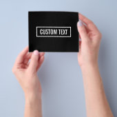 Moderne bewerkbare tekst in witte Logo-stijl Lijst Flyer (Hand)