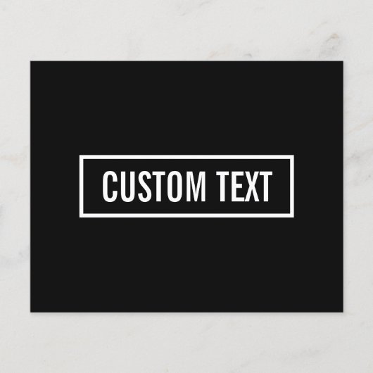 Moderne bewerkbare tekst in witte Logo-stijl Lijst Flyer (Voorkant)