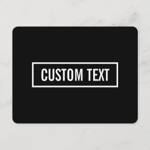 Moderne bewerkbare tekst in witte Logo-stijl Lijst Informatiekaartje