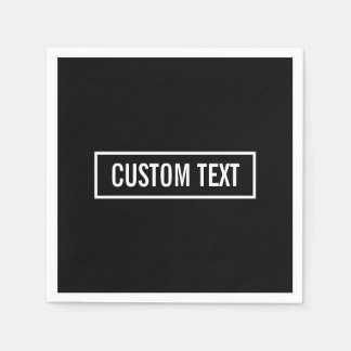 Moderne bewerkbare tekst in witte Logo-stijl Lijst Servet