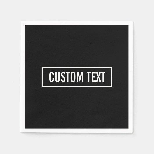 Moderne bewerkbare tekst in witte Logo-stijl Lijst Servet (Voorkant)