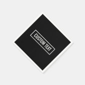 Moderne bewerkbare tekst in witte Logo-stijl Lijst Servet (Hoek)