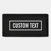 Moderne bewerkbare tekst in witte Logo-stijl Lijst Spandoek (Horizontaal)