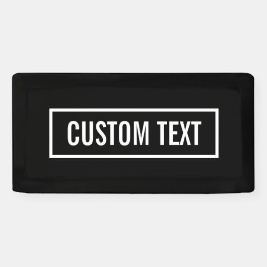 Moderne bewerkbare tekst in witte Logo-stijl Lijst Spandoek (Horizontaal)