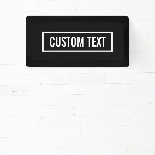 Moderne bewerkbare tekst in witte Logo-stijl Lijst Spandoek (Insitu)