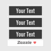 Moderne bewerkbare tekst in witte Logo-stijl Lijst Sticker (Vel)