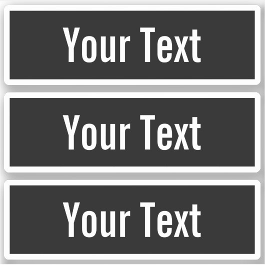 Moderne bewerkbare tekst in witte Logo-stijl Lijst Sticker (Voorkant)