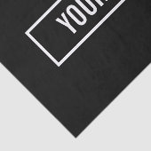 Moderne bewerkbare tekst in witte Logo-stijl Lijst Tissuepapier (Detail)