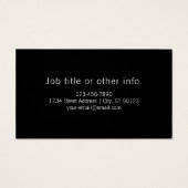 Moderne bewerkbare tekst in witte Logo-stijl Lijst Visitekaartje (Achterkant)