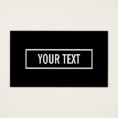 Moderne bewerkbare tekst in witte Logo-stijl Lijst Visitekaartje (Voorkant)