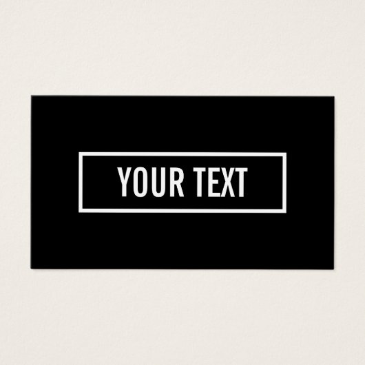 Moderne bewerkbare tekst in witte Logo-stijl Lijst Visitekaartje (Voorkant)