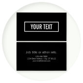 Moderne bewerkbare tekst in witte Logo-stijl Lijst Visitekaartje