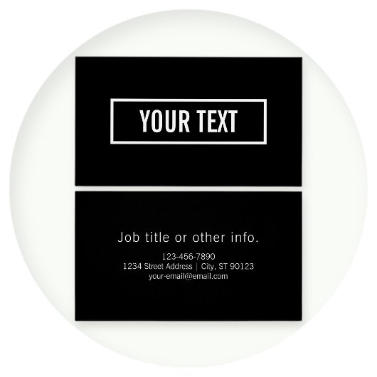 Moderne bewerkbare tekst in witte Logo-stijl Lijst Visitekaartje