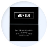 Moderne bewerkbare tekst in witte Logo-stijl Lijst Visitekaartje