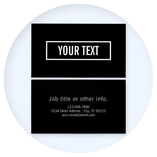 Moderne bewerkbare tekst in witte Logo-stijl Lijst Visitekaartje